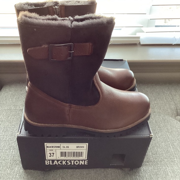 Blackstone OL05 Moto Boot with Genuine Shearling Lining (Women)